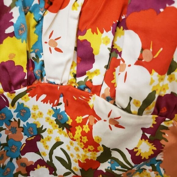 "A.P.N.Y" Woman's strappy dress size : 8 multicolored floral NWT - Picture 4 of 7